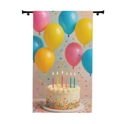 Joyful Birthday Bash - Window Curtains (1 Piece)