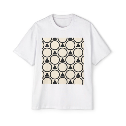 Geometric Symphony - Men's Heavy Oversized Tee