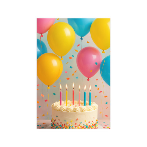Joyful Birthday Bash - Vertical and Horizontal Matte Posters