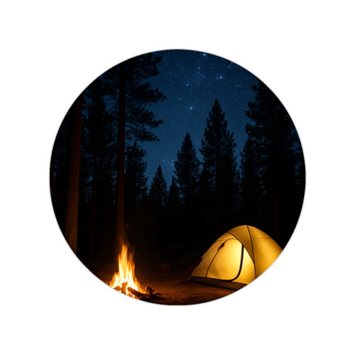 Whispers of the Wilderness - Transparent Outdoor Stickers, Round, 1pcs