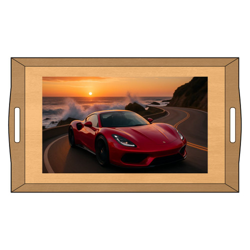 Speed and Elegance - Bamboo Serving Tray (Engraving)