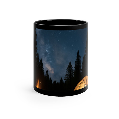Whispers of the Wilderness - Black Coffee Mug, 11oz