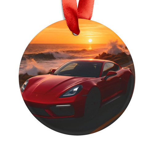 Speed and Elegance - Acrylic Ornament with Ribbon