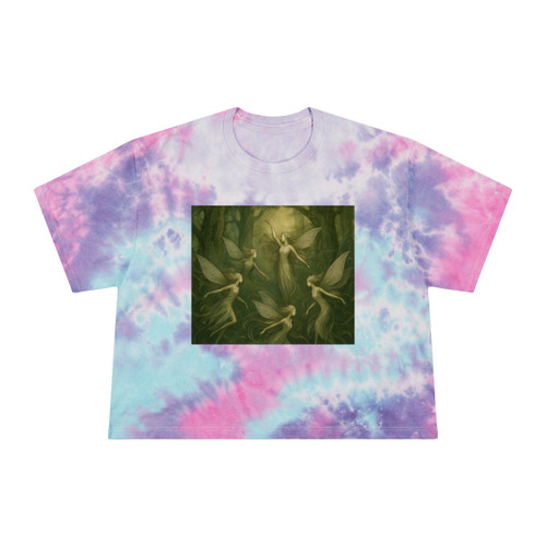 Ethereal Forest Spirits - Women's Tie-Dye Crop Tee