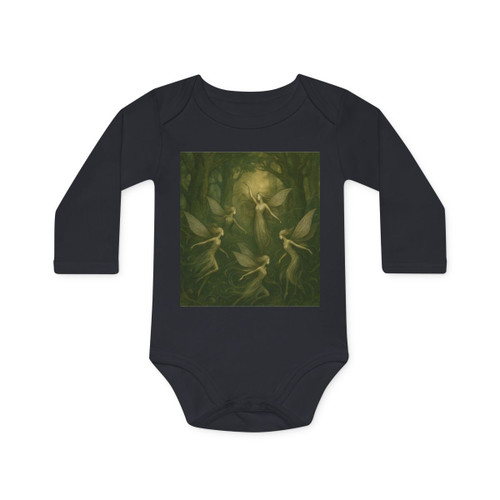Ethereal Forest Spirits - Baby Long-Sleeve Organic Bodysuit