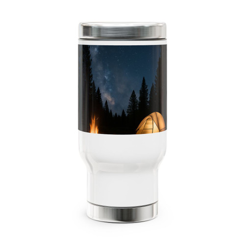 Whispers of the Wilderness - Stainless Steel Travel Mug with Handle, 14oz