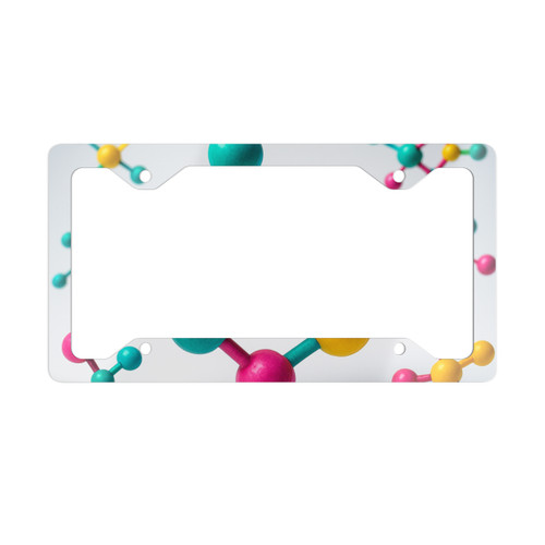 Molecular Harmony - Metal License Plate Frame