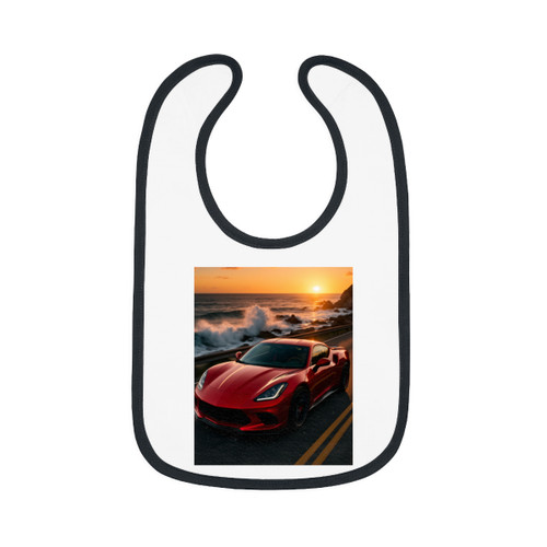 Speed and Elegance - Baby Contrast Trim Jersey Bib