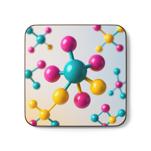 Molecular Harmony - Hardboard Back Coaster