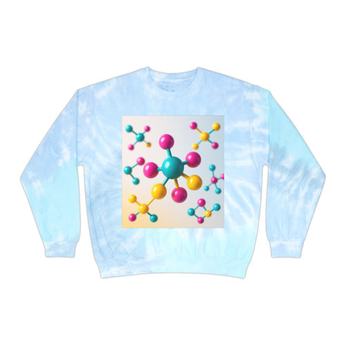 Molecular Harmony - Unisex Tie-Dye Sweatshirt Molecular Harmony - Unisex Tie-Dye Sweatshirt