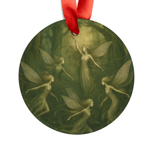 Ethereal Forest Spirits - Acrylic Ornament with Ribbon