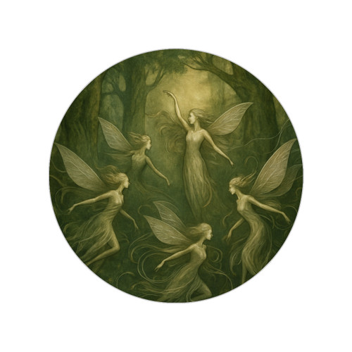 Ethereal Forest Spirits - Transparent Outdoor Stickers, Round, 1pcs