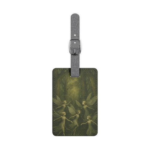 Ethereal Forest Spirits - Saffiano Polyester Luggage Tag, Rectangle