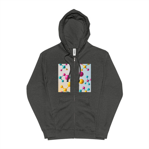 Molecular Harmony - Unisex Fleece Zip Up Hoodie Molecular Harmony - Unisex Fleece Zip Up Hoodie