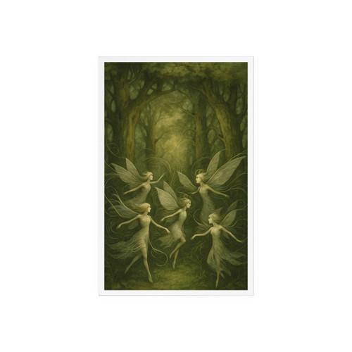 Ethereal Forest Spirits - Acrylic Sign with Wooden Stand