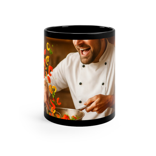 Whisk of Wonders - Black Coffee Mug, 11oz