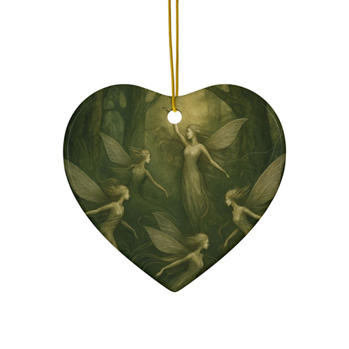 Ethereal Forest Spirits - Ceramic Ornaments, 2-Side Print, (1pc, 3pcs, 5pcs, 10pcs)