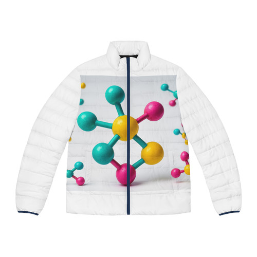 Molecular Harmony - Men's Puffer Jacket (AOP) Molecular Harmony - Men's Puffer Jacket (AOP)