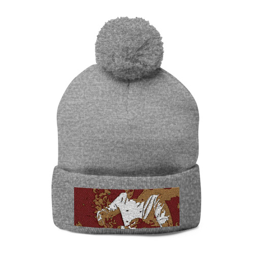 Whisk of Wonders - Pom-Pom Knit Cap (Embroidery)