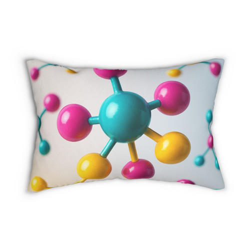 Molecular Harmony - Spun Polyester Lumbar Pillow Molecular Harmony - Spun Polyester Lumbar Pillow
