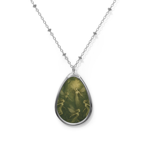 Ethereal Forest Spirits - Oval Necklace