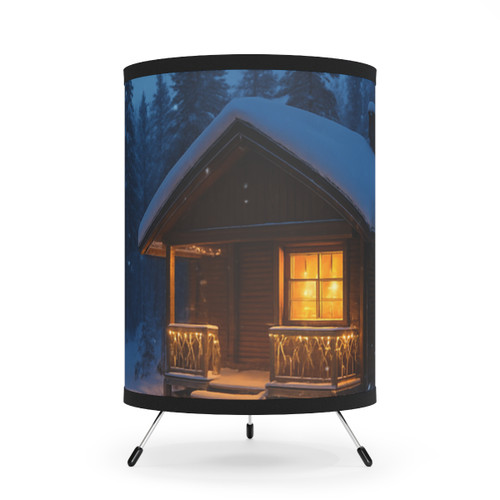 Joyful Winter Wonderland - Tripod Lamp with High-Res Printed Shade, US\CA plug