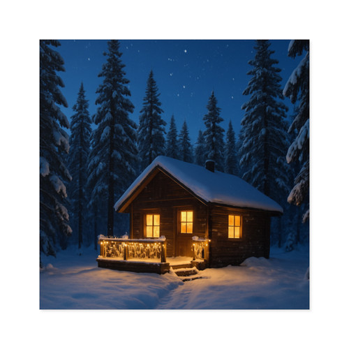 Joyful Winter Wonderland - Laminate Stickers, Square