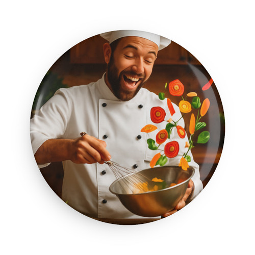 Whisk of Wonders - Button Magnet, Round (1 & 10 pcs)