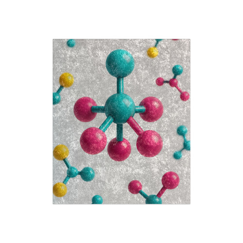 Molecular Harmony - Crushed Velvet Blanket