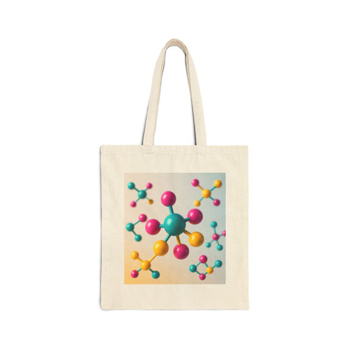 Molecular Harmony - Cotton Canvas Tote Bag Molecular Harmony - Cotton Canvas Tote Bag