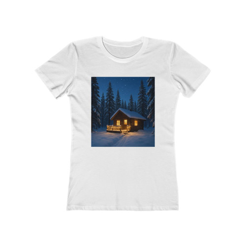 Joyful Winter Wonderland - The Boyfriend Tee for Women