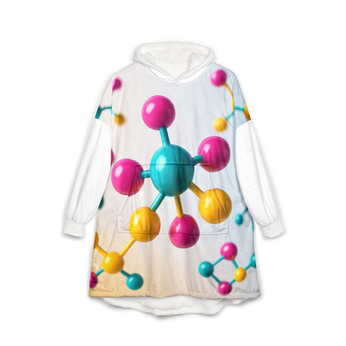 Molecular Harmony - Unisex Hooded Blanket