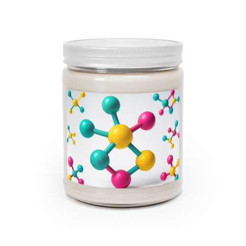 Molecular Harmony - Scented Soy Candles with White Lid, 9oz
