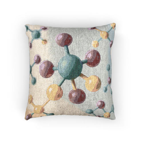 Molecular Harmony - Woven Pillow