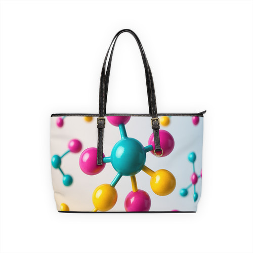 Molecular Harmony - PU Leather Shoulder Bag