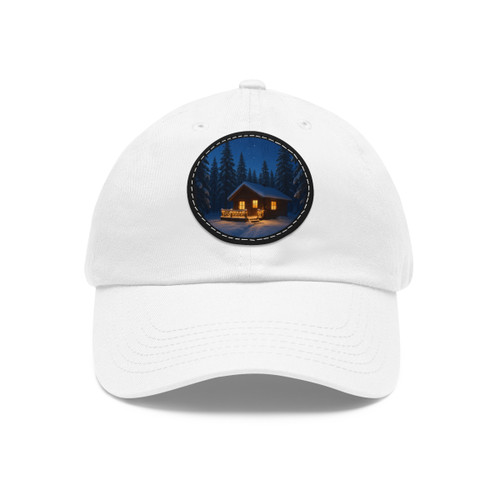 Joyful Winter Wonderland - Dad Hat with Leather Patch (Round)