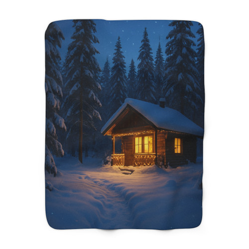 Joyful Winter Wonderland - Sherpa Fleece Blanket