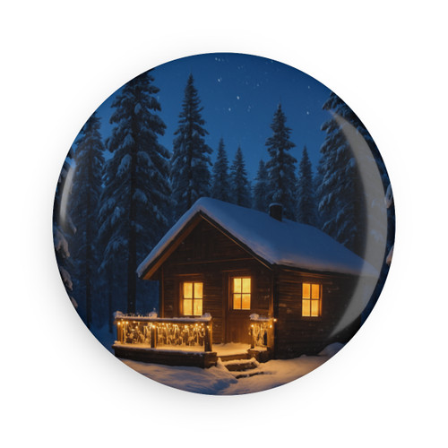 Joyful Winter Wonderland - Button Magnet, Round (1 & 10 pcs)