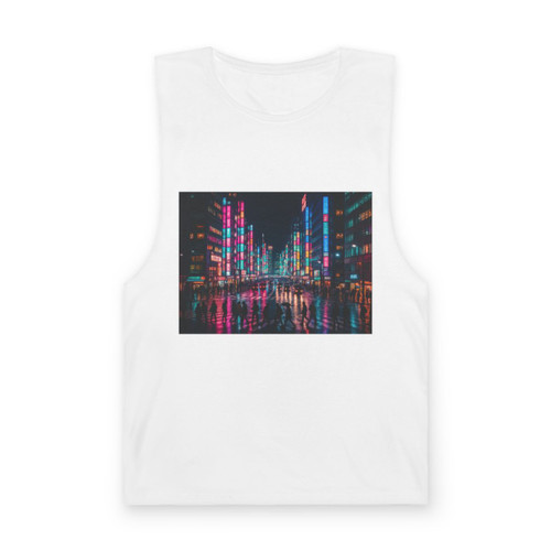 Tokyo Neon Streets - Unisex Barnard Tank  Tokyo Neon Streets - Unisex Barnard Tank
