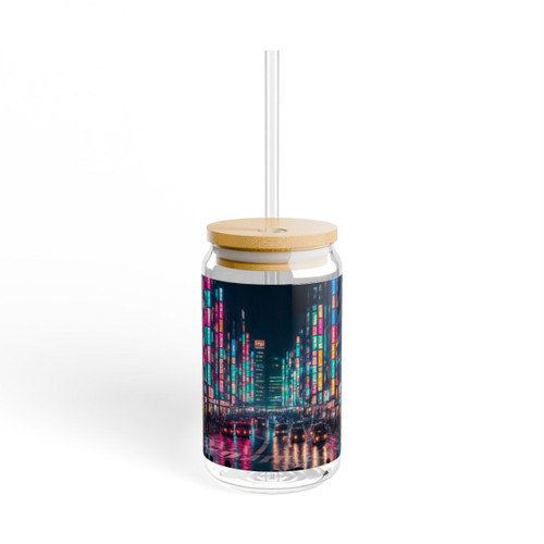 Tokyo Neon Streets - Sipper Glass, 16oz