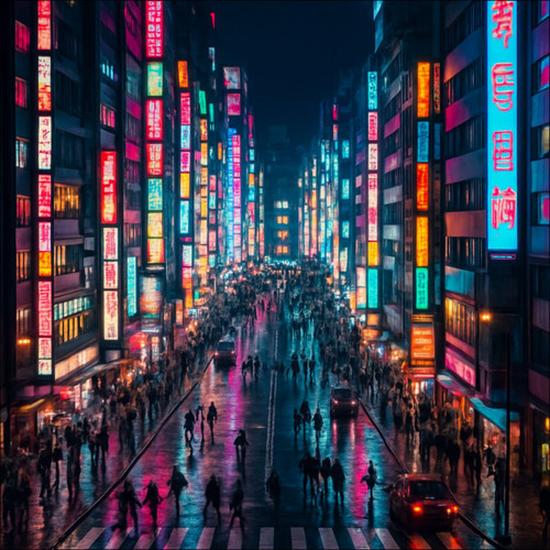 Tokyo Neon Streets - Temporary Tattoos