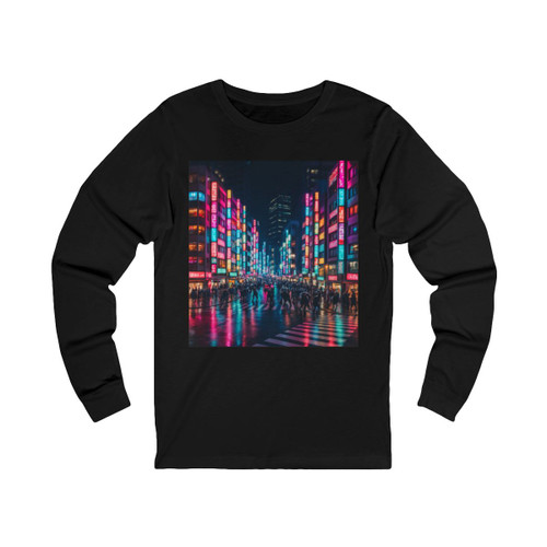 Tokyo Neon Streets - Unisex Jersey Long Sleeve Tee