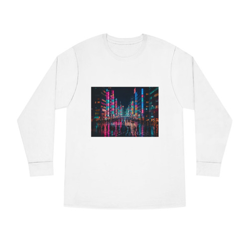 Tokyo Neon Streets - Long Sleeve Crewneck Tee