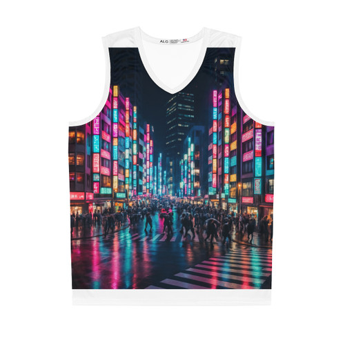 Tokyo Neon Streets - Basketball Jersey (AOP)