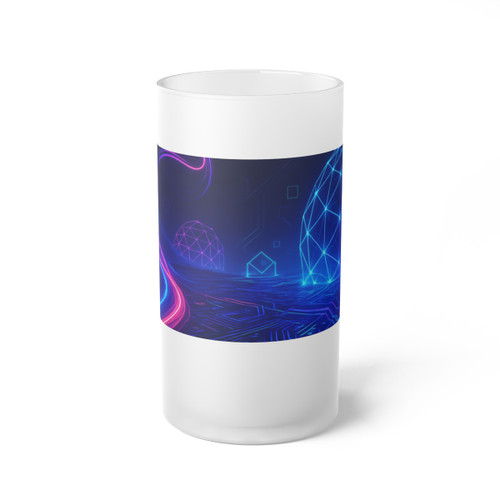 Digital Dreamscape - Frosted Glass Beer Mug