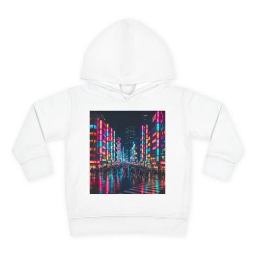Tokyo Neon Streets - Toddler Pullover Fleece Hoodie Tokyo Neon Streets - Toddler Pullover Fleece Hoodie