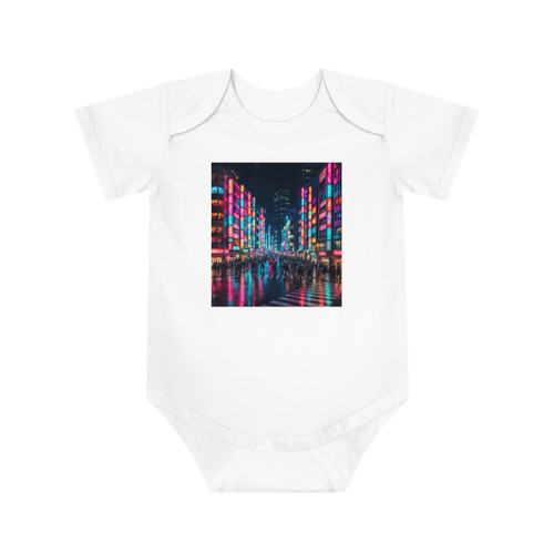 Tokyo Neon Streets - Baby Short Sleeve Bodysuit