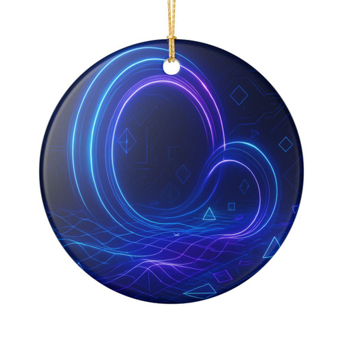 Digital Dreamscape - Ceramic Decoration Ornament, (1pc)