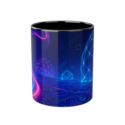 Digital Dreamscape - Accent Mugs, 11oz