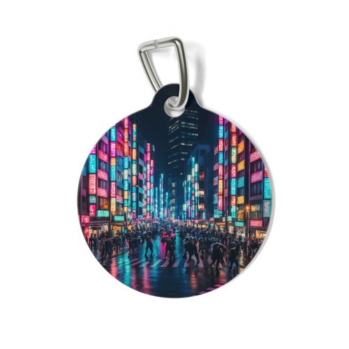 Tokyo Neon Streets - Pet Tag